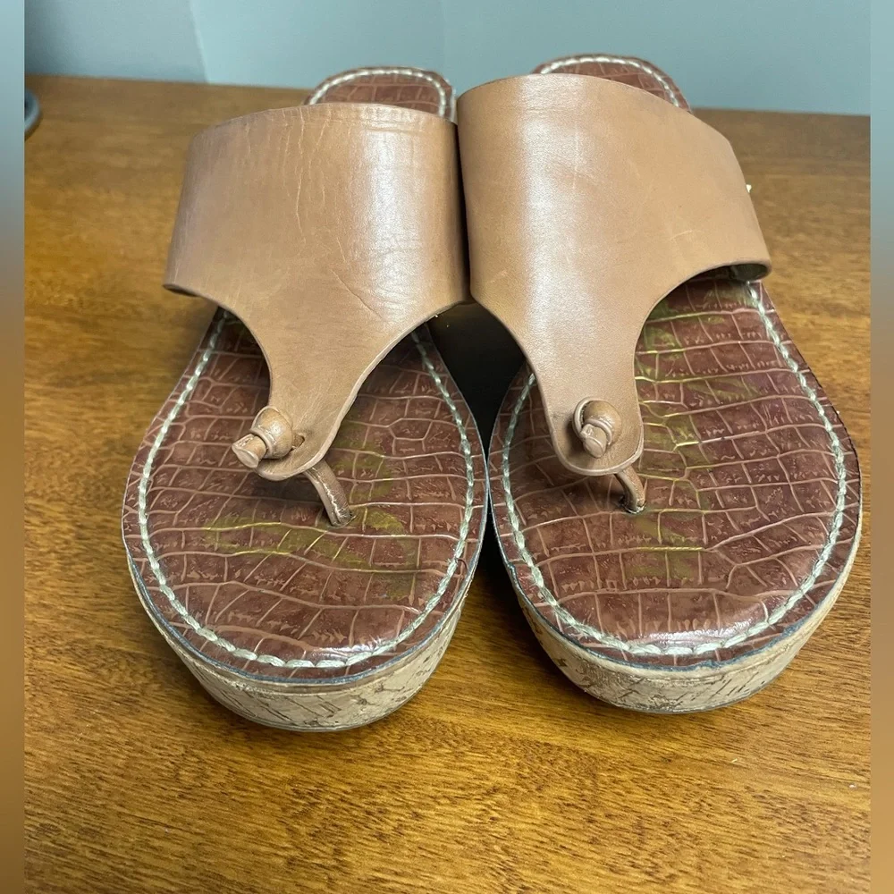 Sam Edelman Womens Platform Sandals Size 9 Brown